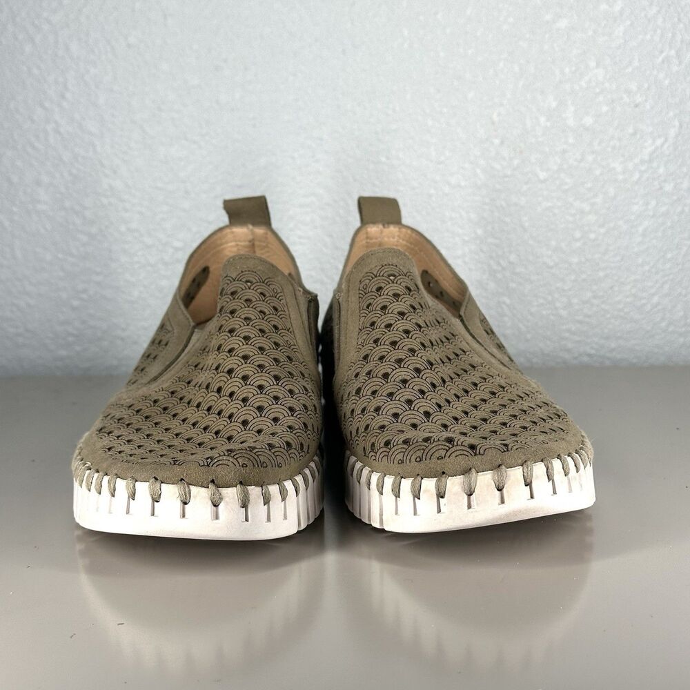 ILSE JACOBSEN Shoes Women’s EU 40 Tulip Slip-On Flat Laser Cut Comfort Sneaker - Picture 2 of 13